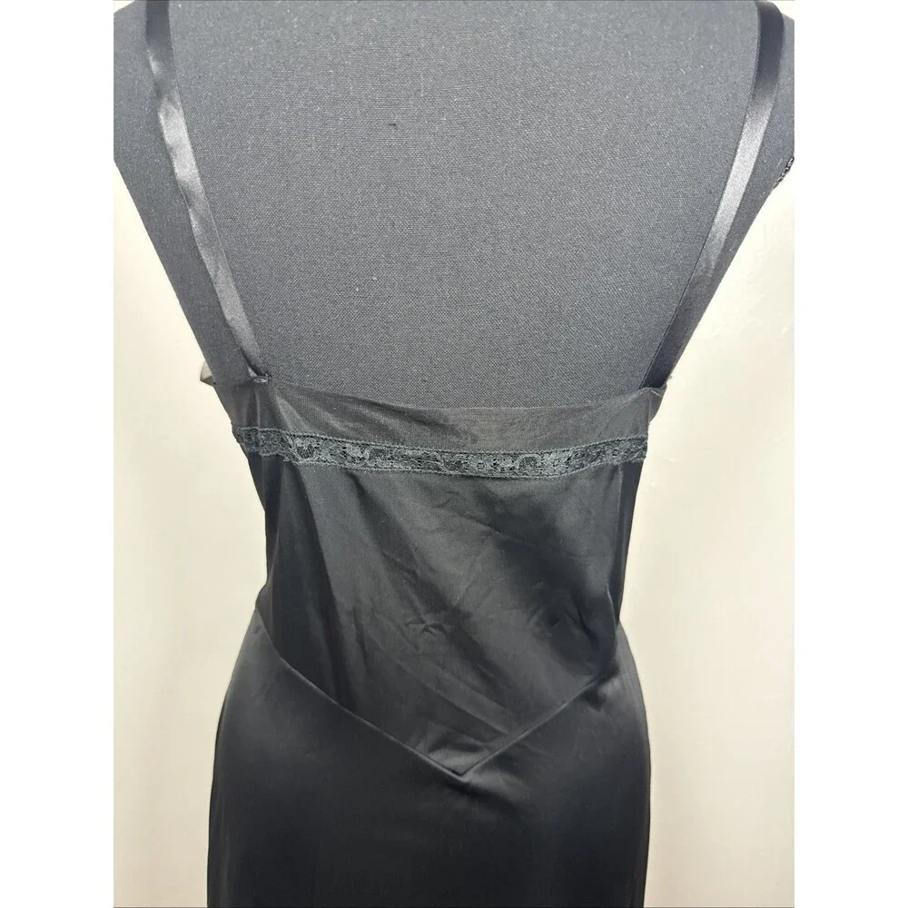 Shadowline Black Slip Dress Lingerie Dark Feminine Size 40 Bust Vintage
